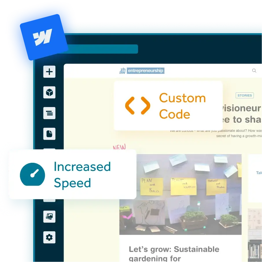 Custom Webflow Websites Entwicklungen vom Freelancer