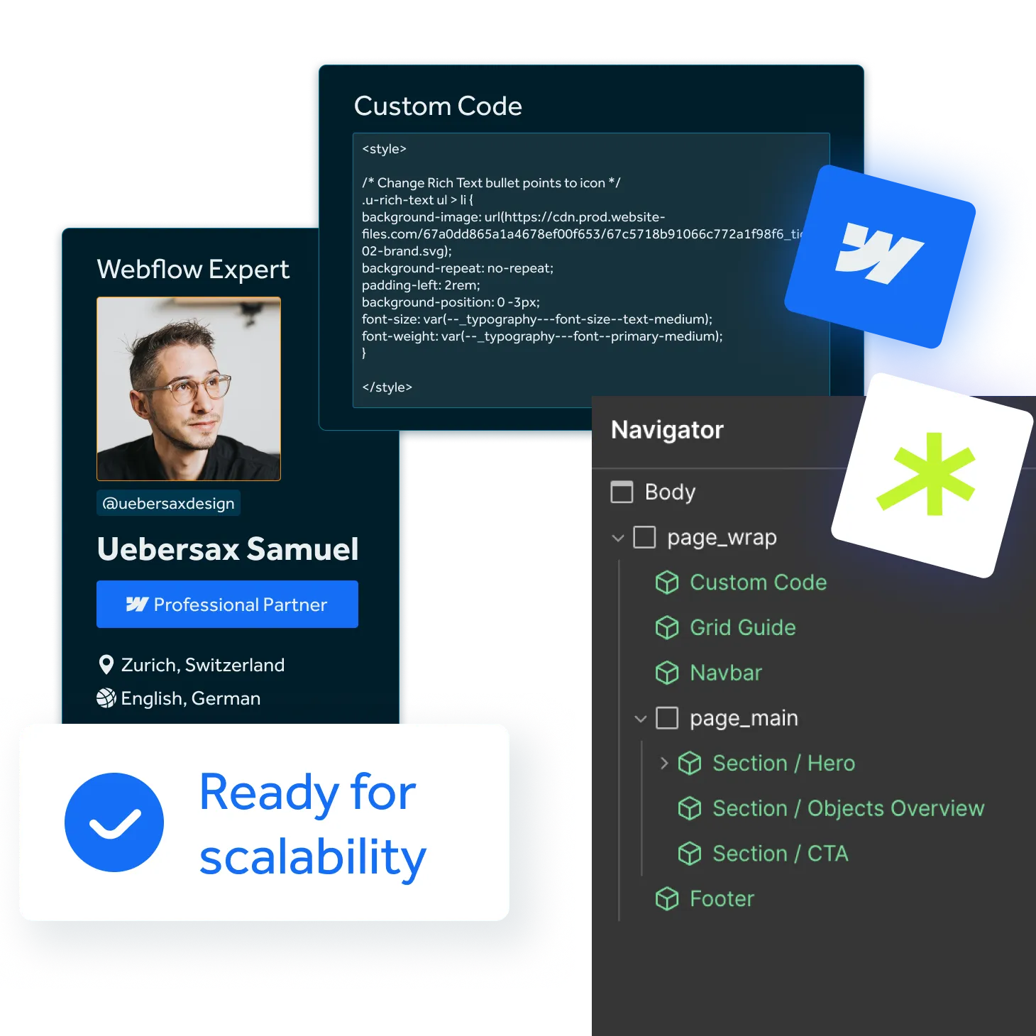 Zertifizierter Webflow Developer Zurich Switzerland